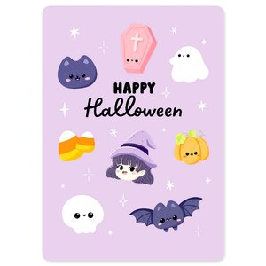 Postcard Happy Halloween - by LittleLeftyLou 