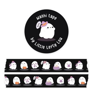 Ghosts Black Washi Tape - Little Lefty Lou 