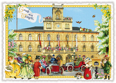 PK 130 Tausendschön Postcard | Gruss aus Weimar - Weimar Rathaus