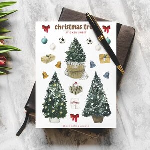 Christmas Trees Sticker Sheet by Penpaling Paula