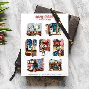 Cozy Scenes Sticker Sheet by Penpaling Paula