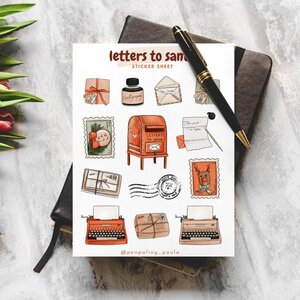Letters to Santa Sticker Sheet by Penpaling Paula