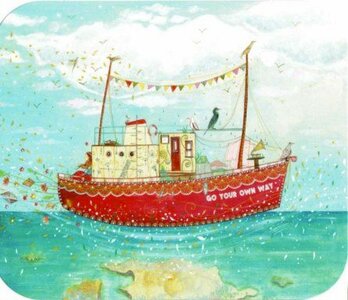 TV Art Postcard Jehanne Weyman | Go your own way