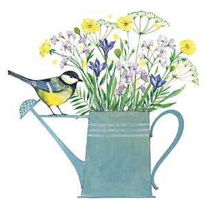 Kerstin Heß Postcard | Spring Blossoms and Blue Tit