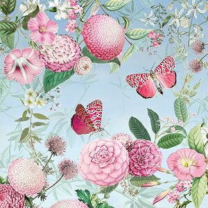 Barbara Behr - Auguri Postcard | Flowers and Butterflies