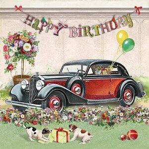Barbara Behr - Auguri Postcard | Happy Birthday (Car)