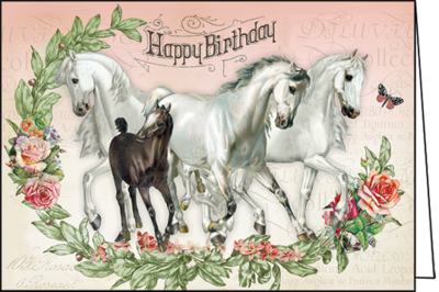 Barbara Behr - Auguri - Folded Card | Happy Birthday (Horses)