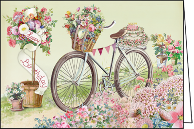 Barbara Behr - Auguri - Folded Card | Happy Birthday (Bicycle)