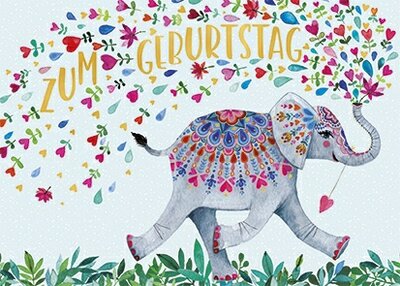 Mila Marquis Postcard | Zum Geburtstag (Elephant)