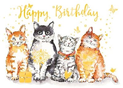 Carola Pabst Postcard | Happy Birthday (Cats)