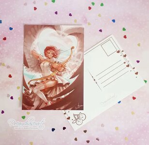 Valentine Angel postcard - by Dreamchaserart