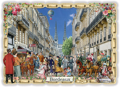 PK 8011 Barbara Behr Glitter Postcard | Bordeaux - Ville