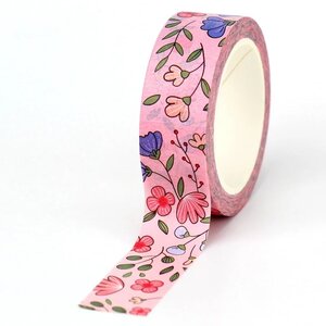 Washi Tape | Pink with Cute Flowers