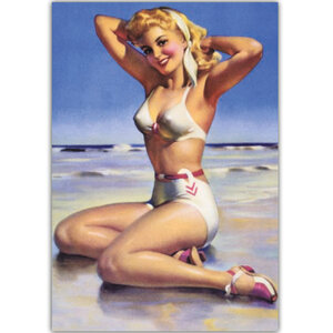 Postcard Vintage Swimsuit Pin-Up, 1940's - Swimsuit Beauties