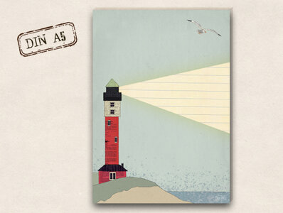 A5 Letter Paper Pad TikiOno | Lighthouse