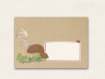10 x Envelop TikiOno | paddenstoelen