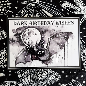 Postcard Dark Birthday Wishes by TinyTami