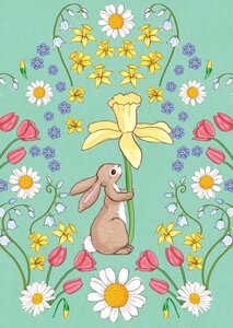 Postcard Belle and Boo | Daffodil Teal