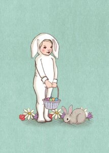 Postcard Belle and Boo | Easter Bunny
