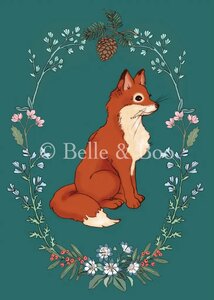 Postcard Belle and Boo | Midnight Fox