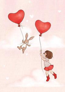 Postcard Belle and Boo | Love is in the Air