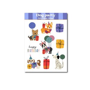 A6 Stickersheet Dog Party - Only Happy Things