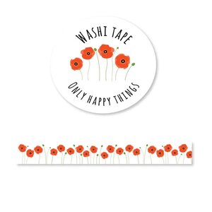 Washi Tape | Poppies - Only Happy Things