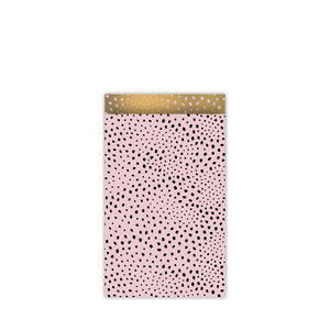 5 Paper Bags Flocks Pink/Black (12x19cm)