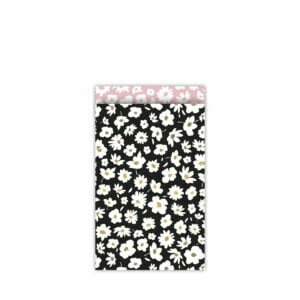 5 Paper Bags Millefleurs Pink/Black (12x19cm)