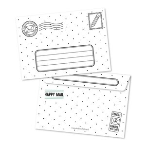 5 Envelopes Studio Schatkist| Black and White