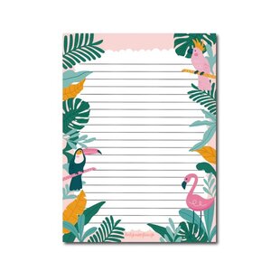 A5 Tropical Summer Notepad - Double Sided
