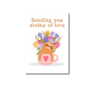 Postcard Craft Only Happy Things | Sloths of Love