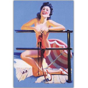 Postcard Vintage Swimsuit Pin-Up, 1940's - Swimsuit Beauties