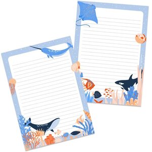 A5 Double Sided Notepad by muchable - Sea Life