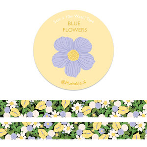 Blue Flowers Washi Tape - Muchable
