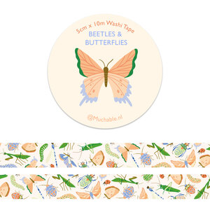 Beetles & Butterflies Washi Tape - Muchable