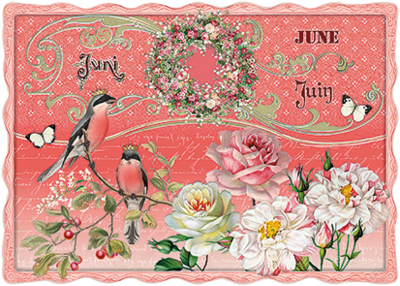 Auguri by Barbara Behr Glitter Postcard | Juni, June, Juin