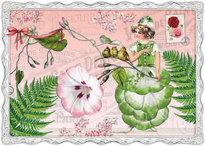 Auguri by Barbara Behr Glitter Postcard | Flower Elf