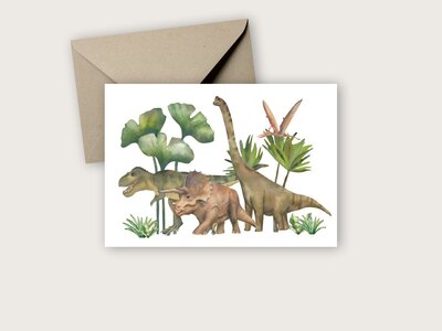 Postcard from Studio Poppybird - Dinosauriërs