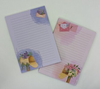 A5 Notepad Flower Mailbox - by StationeryParlor