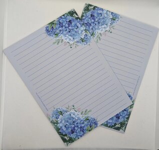 A4 Notepad Blue Flower - by StationeryParlor