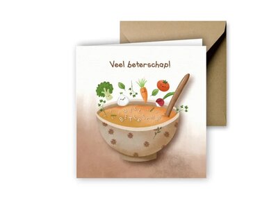 Greeting Card from Studio Poppybird - Veel beterschap!
