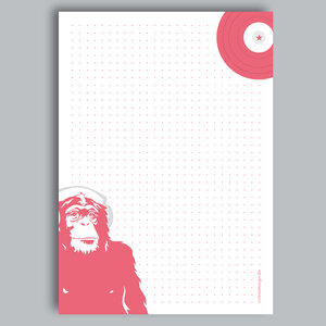 A5 Letter Paper Pad | neonstyle - Monkey 