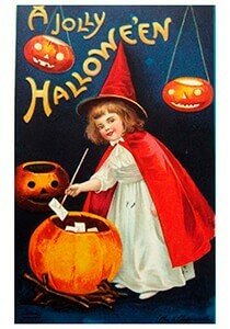 Victorian Halloween Postcard | A.N.B. - A jolly halloween