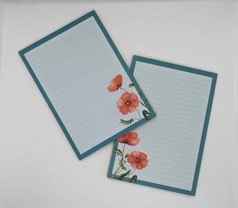 A5 Notepad Poppies - by StationeryParlor