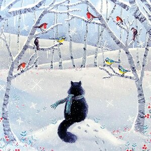 Postcard Christmas | Cat in the snow