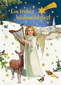 Carola Pabst Postcard | Frohes Weihnachtsfest (Engel)