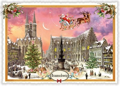 PK 1083 Tausendschön Postcard | Weihnachten - Braunschweig, Altstadtmarkt