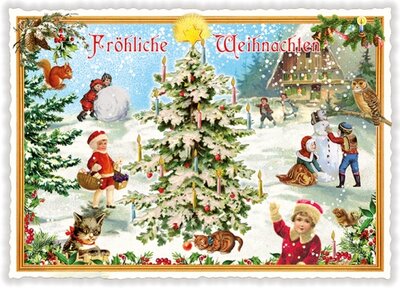PK 1073 Tausendschön Postcard Christmas - Fröhliche Weihnachten