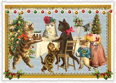 PK 1078 Tausendschön Postcard Christmas - Cats